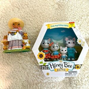 Bunny Figurine and Honey Bee Acres The Purringtons